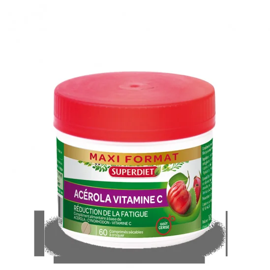 Superdiet maxi Acérola vitamine C 60 comprimés