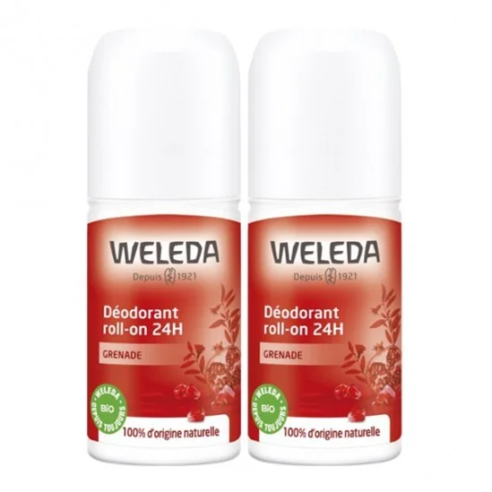 Weleda déodorant roll-on 24h grenade 2x50ml