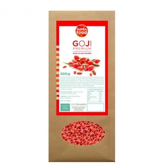 Exopharm baies de goji premium sèchées 500mg