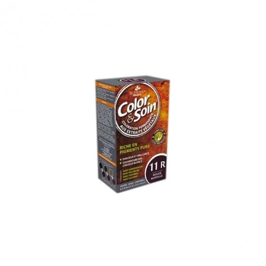 Les 3 chênes color & soin coloration rouge myrtille 11R 135ml