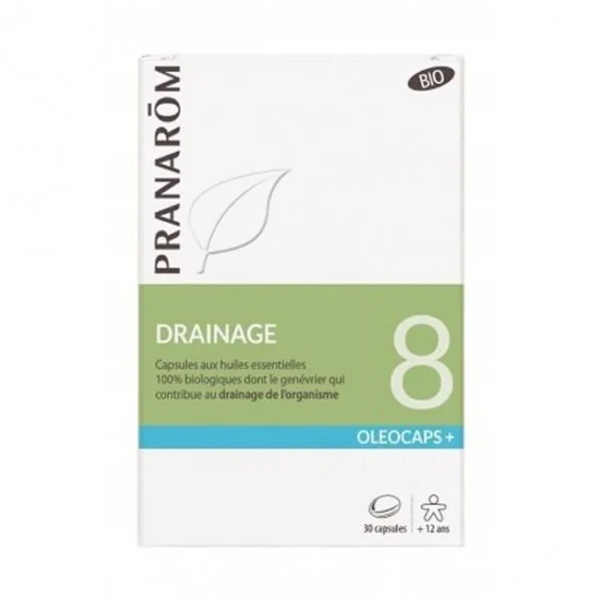 Pranarôm oleocaps 8 drainage detox et minceur 30 capsules