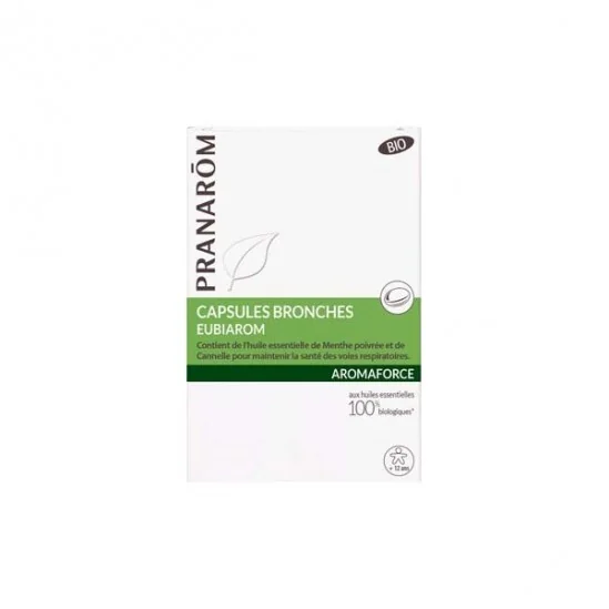 Pranarôm aromaforce capsules bronches eubiarom boîte de 30