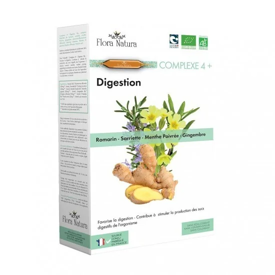 Flora Natura complexe 4+ digestion bio 20 ampoules