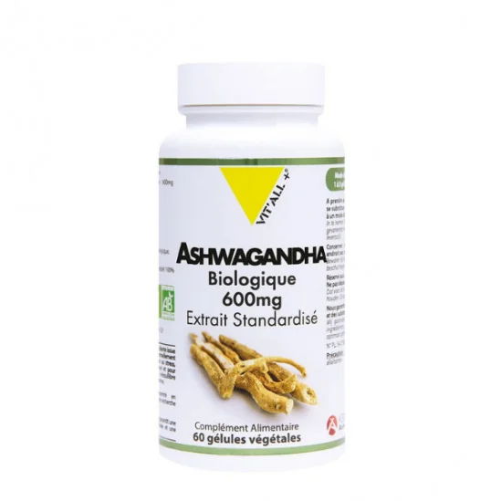 Vitall+ ashwagandha bio 600 60 gélules
