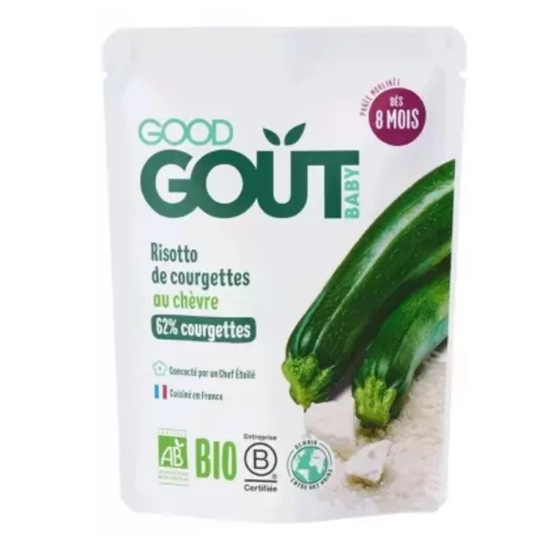 Good goût bébé risotto de courgettes au chèvre bio 190g