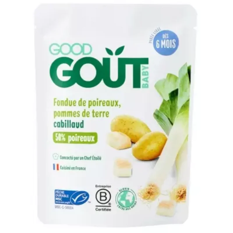 Good goût bébé fondue de poireaux pommes de terre cabillaud 190g