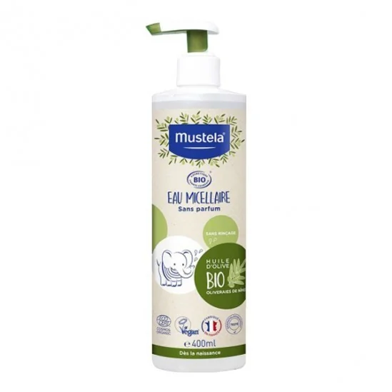 Mustela eau micellaire bio sans parfum 400ml