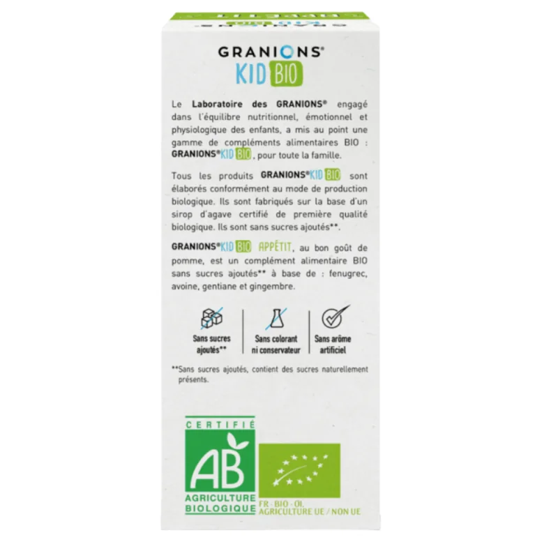 Granions Appétit Kids Bio Sirop 125 ml
