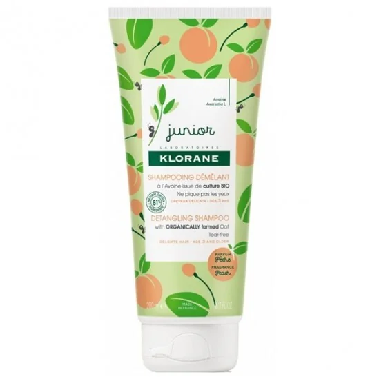 Klorane junior shampoing démêlant pêche 200ml