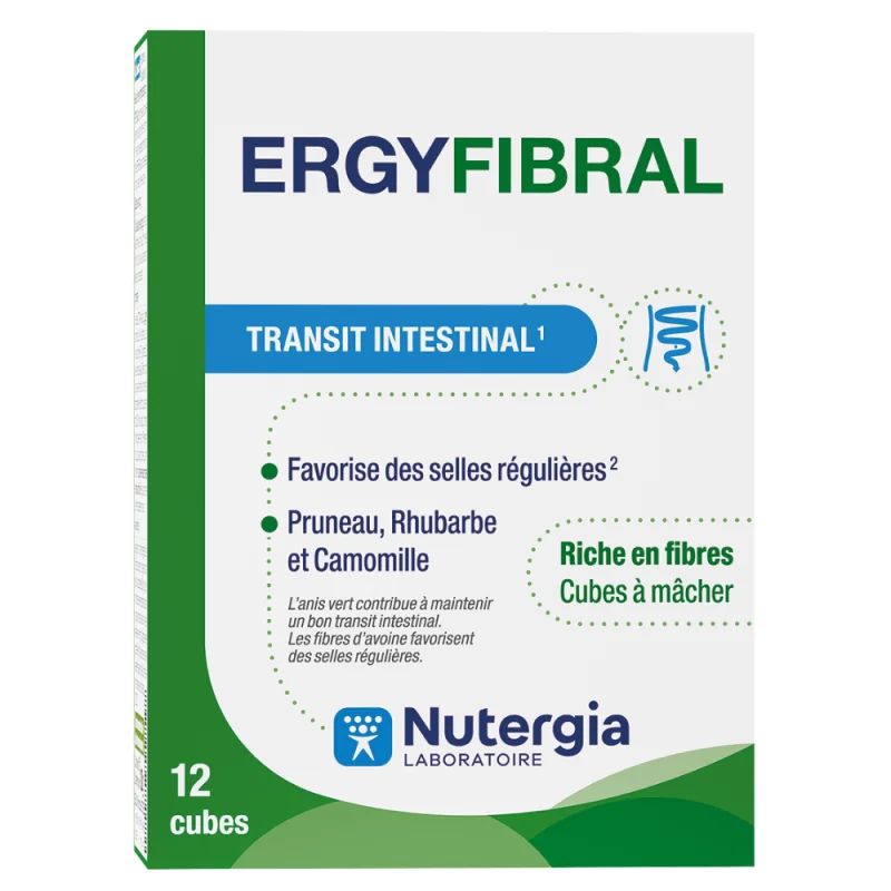Nutergia Ergyfibral 12 cubes à mâcher