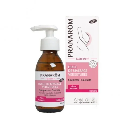 Pranarôm pranabb huile de massage vergetures bio 100ml