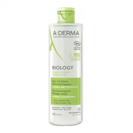 A-derma biology eau micellaire dermatologique hydra-nettoyante 400ml