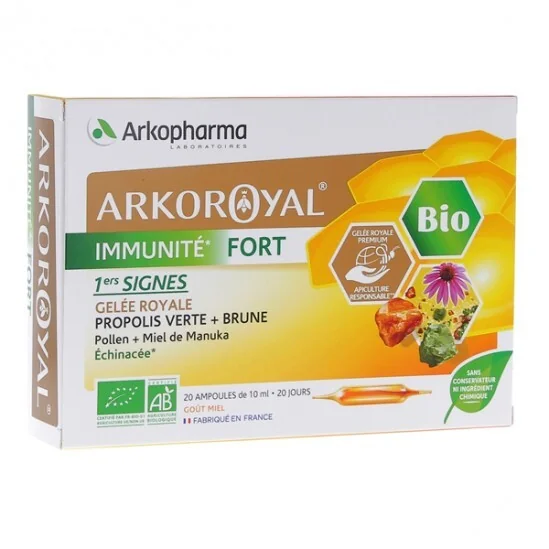 Arkopharma arkoroyal immunité fort bio 20 ampoules
