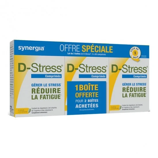 Synergia D-stress pack 2 mois 3x80 comprimés