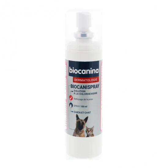 Biocanina dérmatologie biocanispray chien et chat 100ml