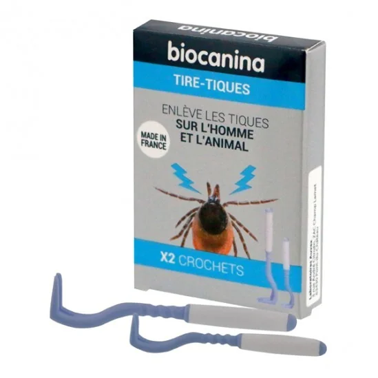 Biocanina tire-tiques x2 crochets