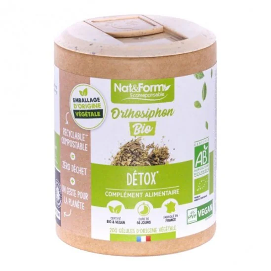 Nat&form orthosiphon bio format éco 200 gélules