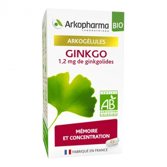 Arkopharma arkogélules bio ginkgo 45 gélules