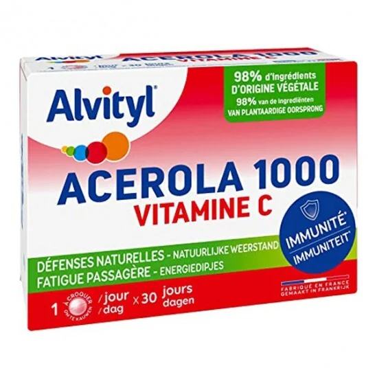 Alvityl acérola 1000 vitamine c 30 comprimés