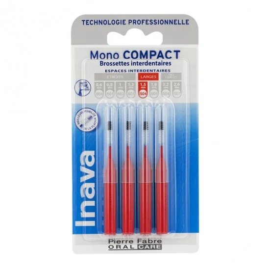 Inava mono compact brossettes interdentaires rouge ISO4