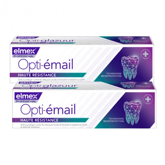 Elmex opti-émail dentifrice haute résistance lot de 2x75ml