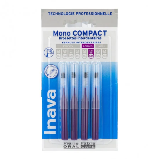 Inava mono compact violet 4 brossettes interdentaires 1.8mm
