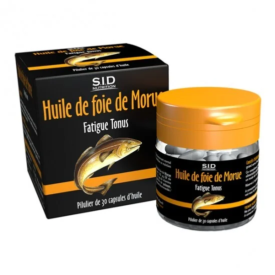 Sidn huile de foie de morue fatigue tonus 30 gélules