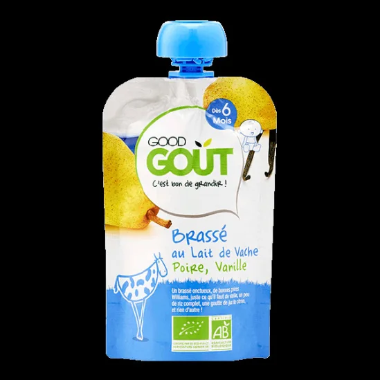 Good goût brassé au lait de vache poire vanille 90g