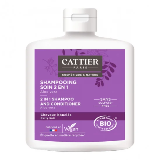 Cattier shampooing soin 2 en 1 aloe vera 250ml