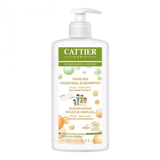 Cattier moussant familial sans sulfates 500ml