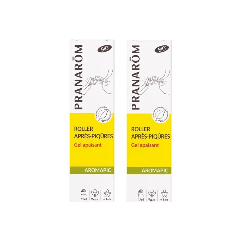 Pranarôm aromapic roller après-piqûres bio lot de 2 x 15ml