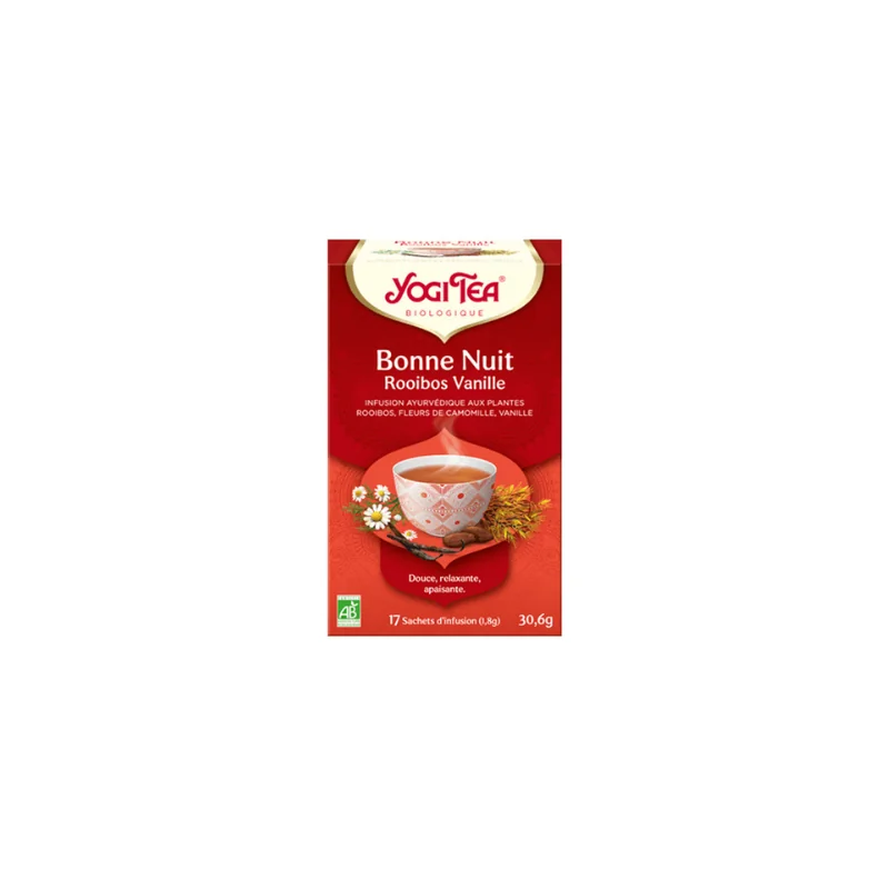Yogi Tea bio bonne nuit rooibos vanille 17 sachets 30g
