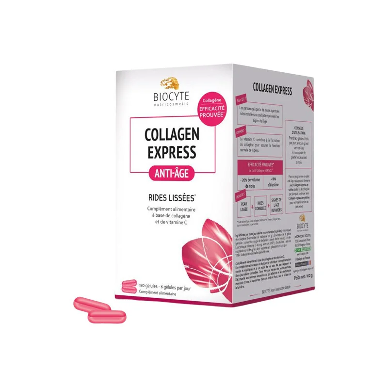 Biocyte collagen express anti-âge 180 gélules