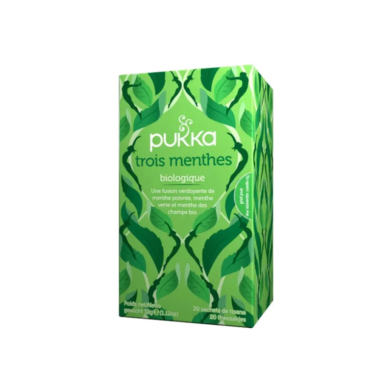 Pukka infusion trois menthes bio 20 sachets