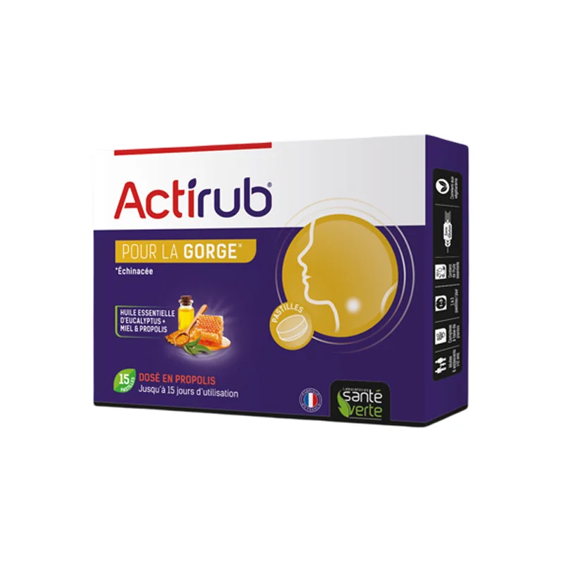 Santé verte actirub 15 pastilles