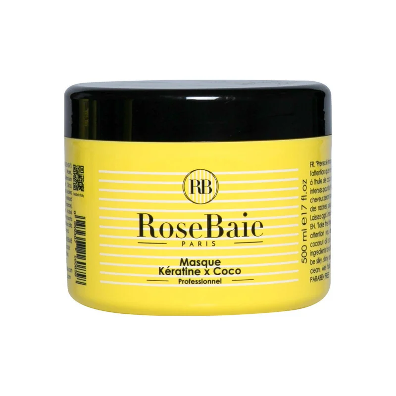 Rosebaie masque à la kératine et à l’huile de coco 500ml