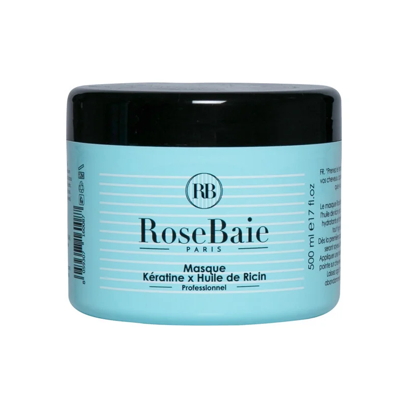 Rosebaie masque à la kératine et à l’huile de ricin 500ml