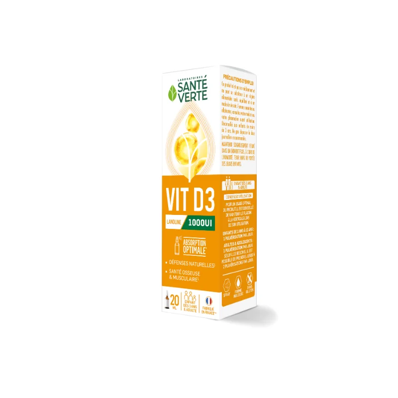 Santé verte vit D3 1000UI 20ml