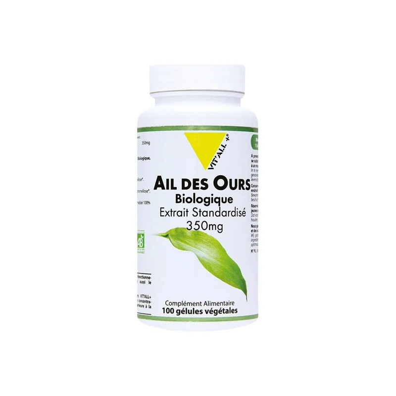 Vitall + ail des ours bio 350mg 100 gélules végétales