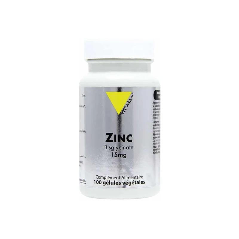 Vitall+ zinc bisglycinate 15mg 100 gélules végétales