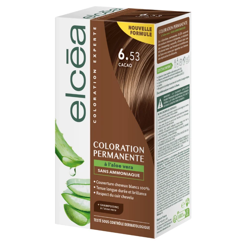 Elcéa coloration experte permanente kit cacao 6.53