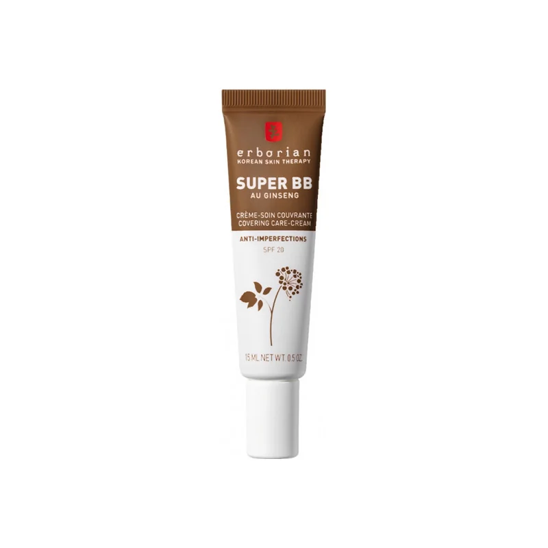 Erborian super BB au ginseng crème soin couvrante chocolat 15ml