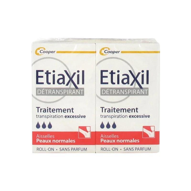 Etiaxil détranspirant traitement transpiration excessive lot de 2x15ml