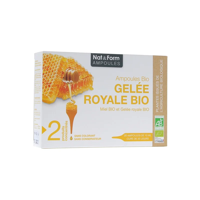 Nat&Form Gelée Royale bio 20 ampoules