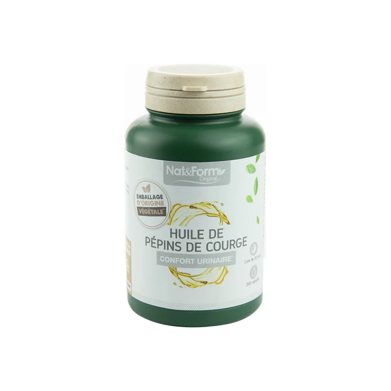 Nat&Form Huile de pépins de courge 200 capsules
