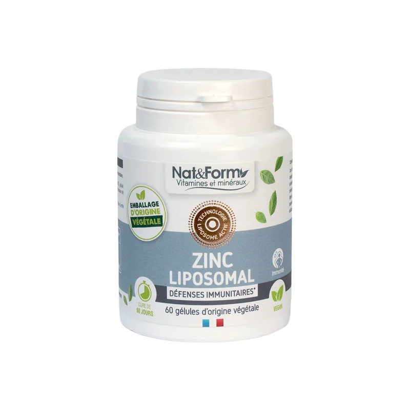 Nat&Form zinc liposomal 60 gélules