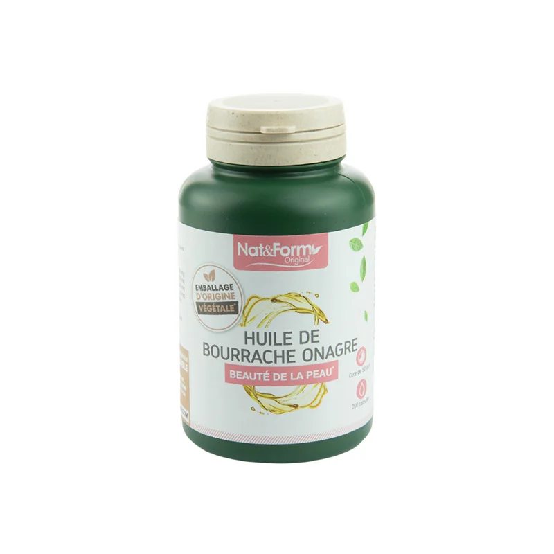 Nat&Form huile de bourrache onagre 200 gélules