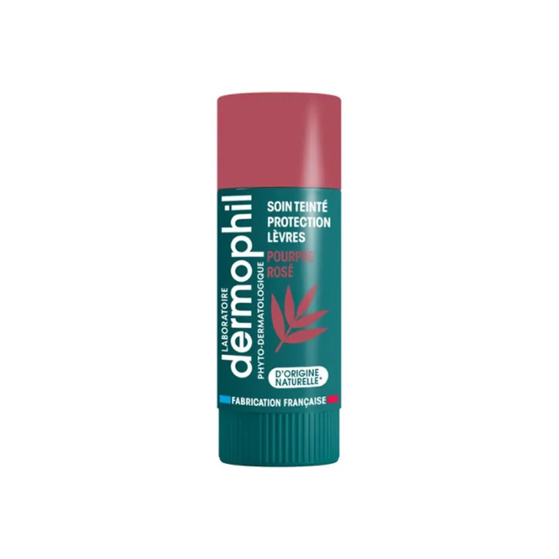 Dermophil soin teinté protection lèvres pourpre rosé 4gr