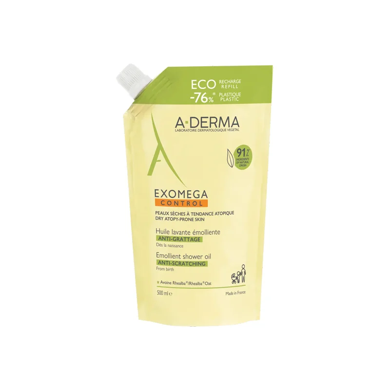 A-Derma Exomega Control huile lavante émolliente éco recharge 500ml