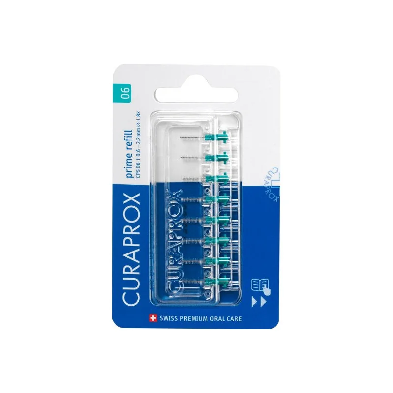 Curaprox CPS 06 Prime brossette interdentaire turquoise boîte de 8